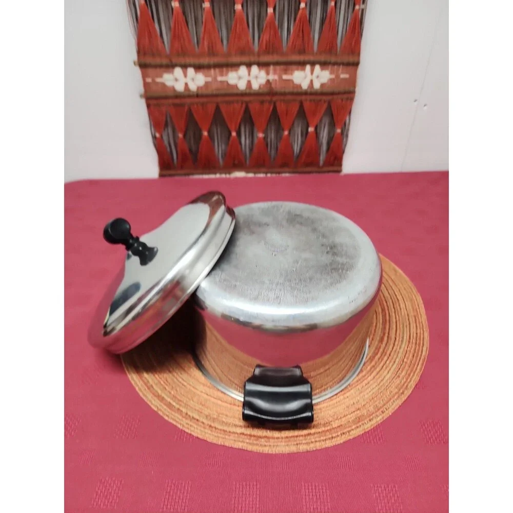 Vintage Farberware 4 Quart Stockpot W Lid Stainless Steel Aluminum Clad NYC~USA